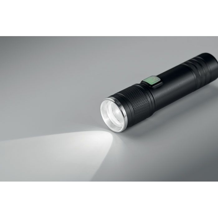 MO2724-03Flashra Wiederaufladbare Taschenlampe_ schwarz