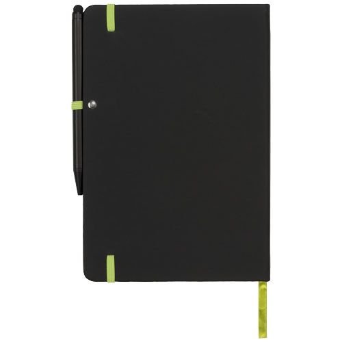 PF210210-2Noir Edge A5 Notizbuch mit farbigem Rand_ schwarz_limone