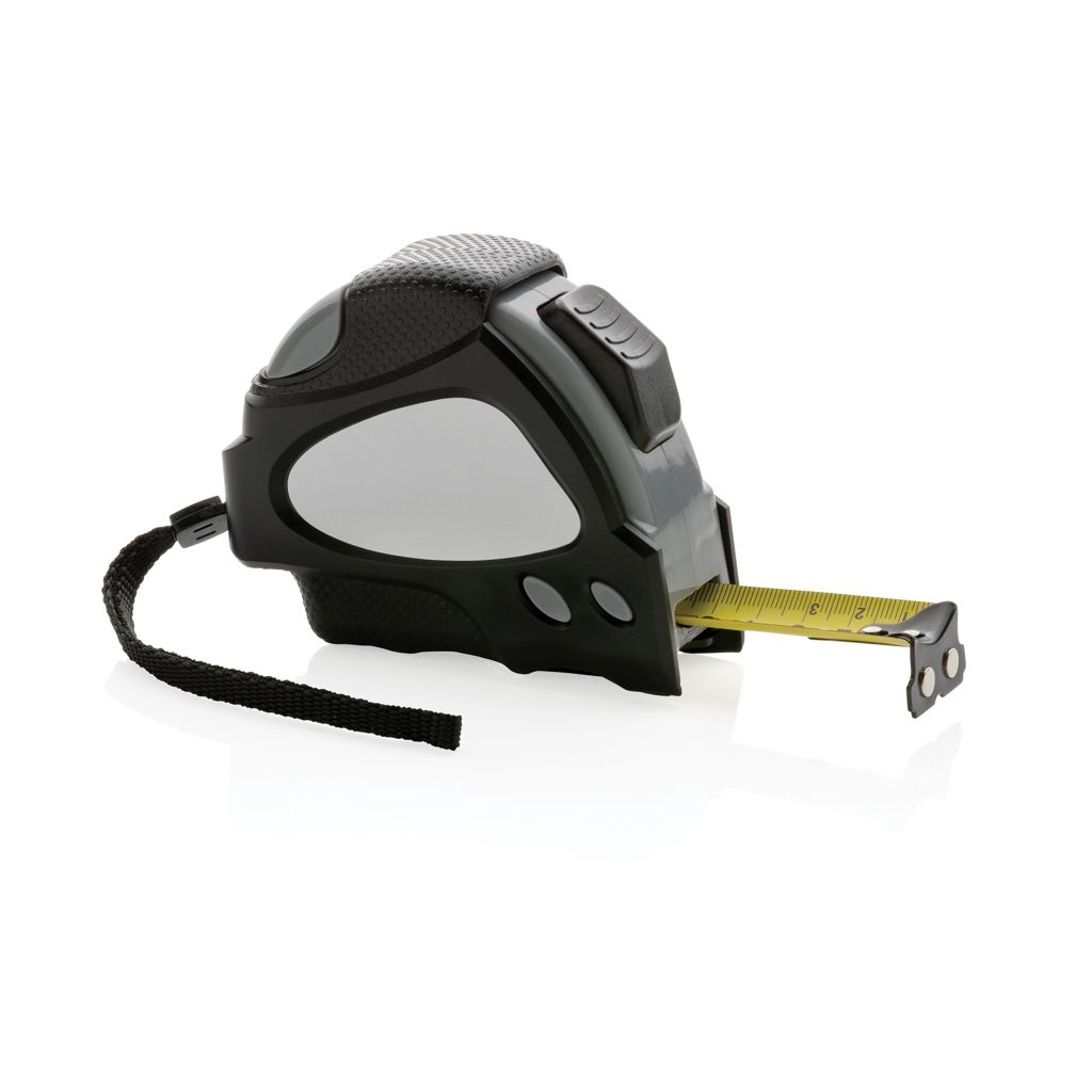 XDP112.18-1Auto-Stop-Massband aus recyceltem Kunststoff_ 8m_25mm_ schwarz