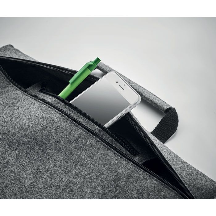 MO6718-07Tapla Laptop Tasche RPET-Filz_ Grau
