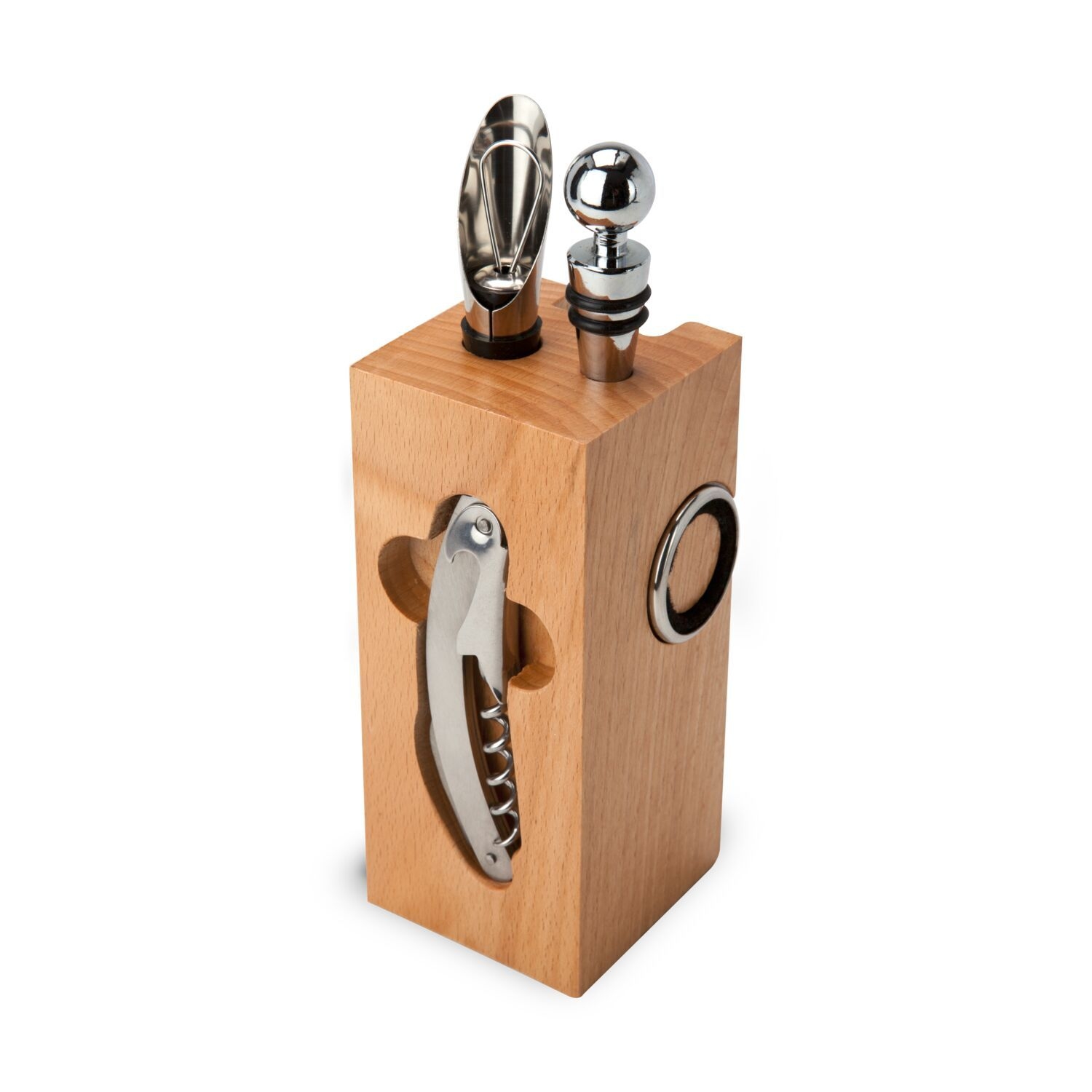 RP1438Buche-Block mit Wein