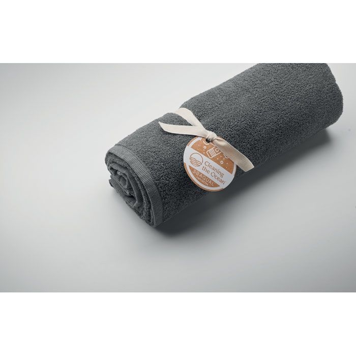 MO2059-07Sand SEAQUAL® Handtuch 70x140cm_ grau