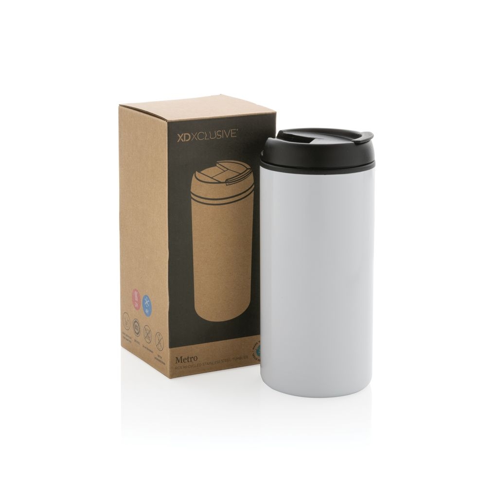 XDP435.04-3Metro Becher Becher aus RCS recyceltem Stainless-Steel_ weiss