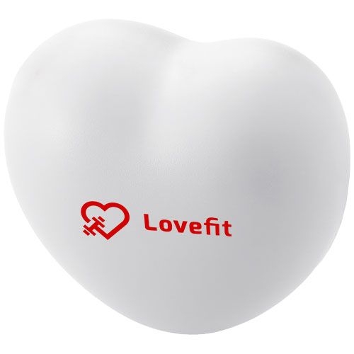 Herzförmiger Antistress Ball, weiß