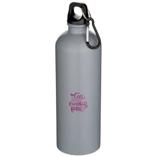 PF100872-3Oregon 750 ml matte RCS-zertifizierte_ einwandige Trinkflasche aus recyceltem Edelstahl mit Karabine