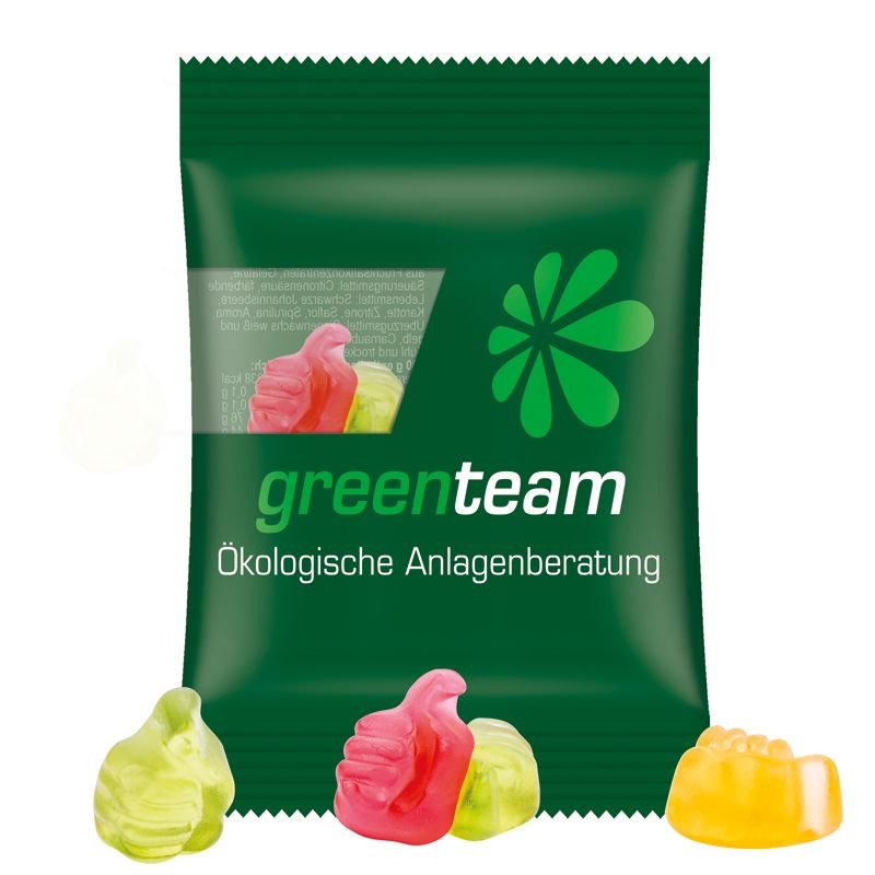 JG15062-14Minituete 15 g Trolli Fruchtgummi Standardformen_ Like-Daumen_ transparente Folie
