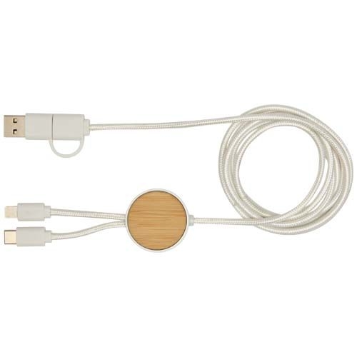 PF124422-1Chechia 150 cm 5-in-1 Kabel aus recyceltem Kunststoff fuer Datenuebertragung und 27W Schnellladung mit