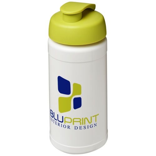 PF210068-5Baseline® Plus 500 ml Sportflasche mit Klappdeckel_ weiss_limone