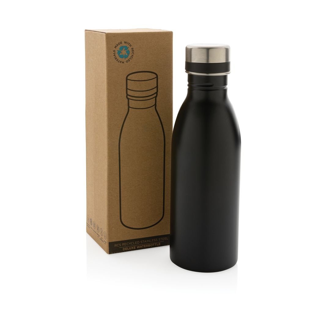 XDP435.71-1Deluxe Wasserflasche aus RCS recyceltem Stainless-Steel_ schwarz
