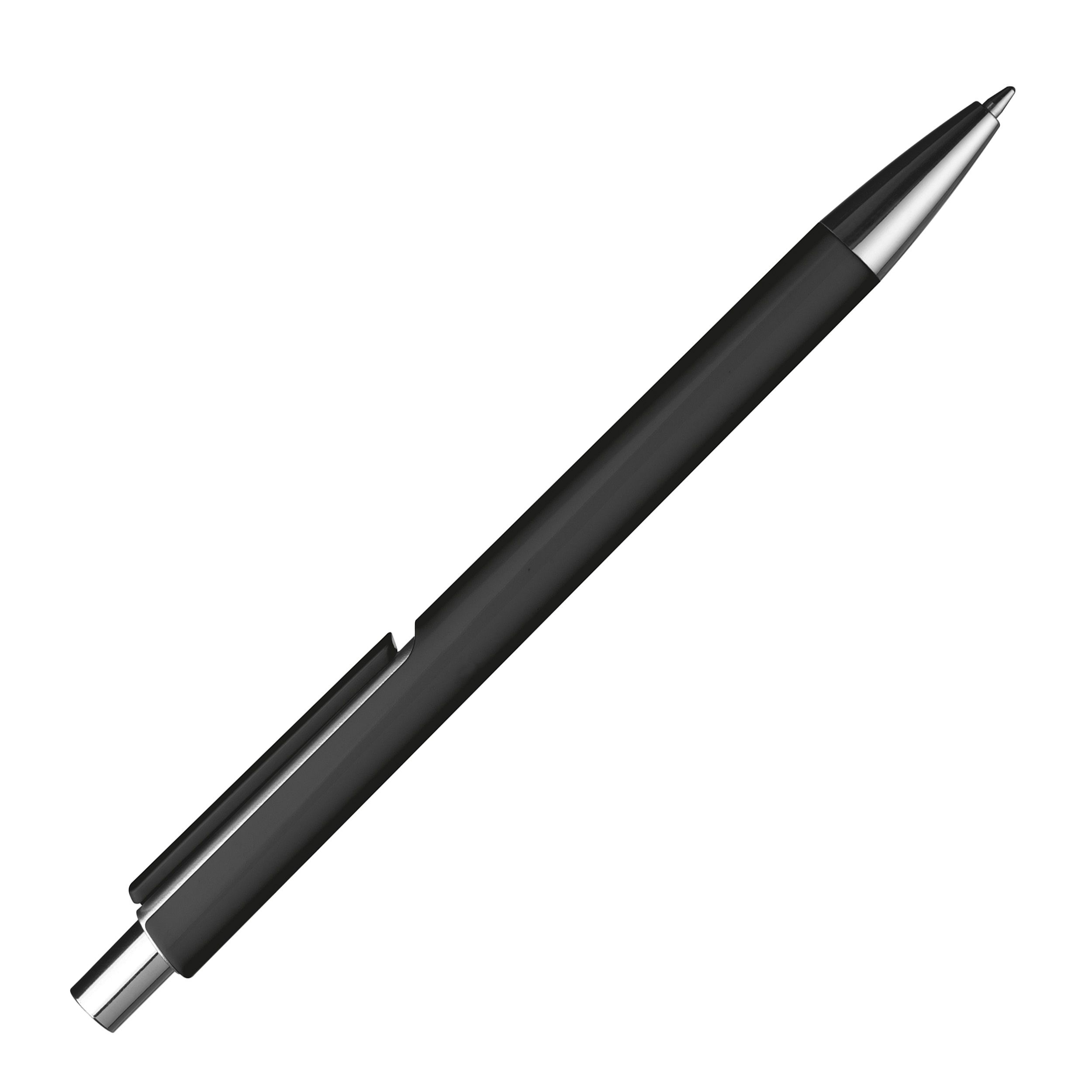 MA13538-03Kugelschreiber mit silbernen Applikationen_ schwarz
