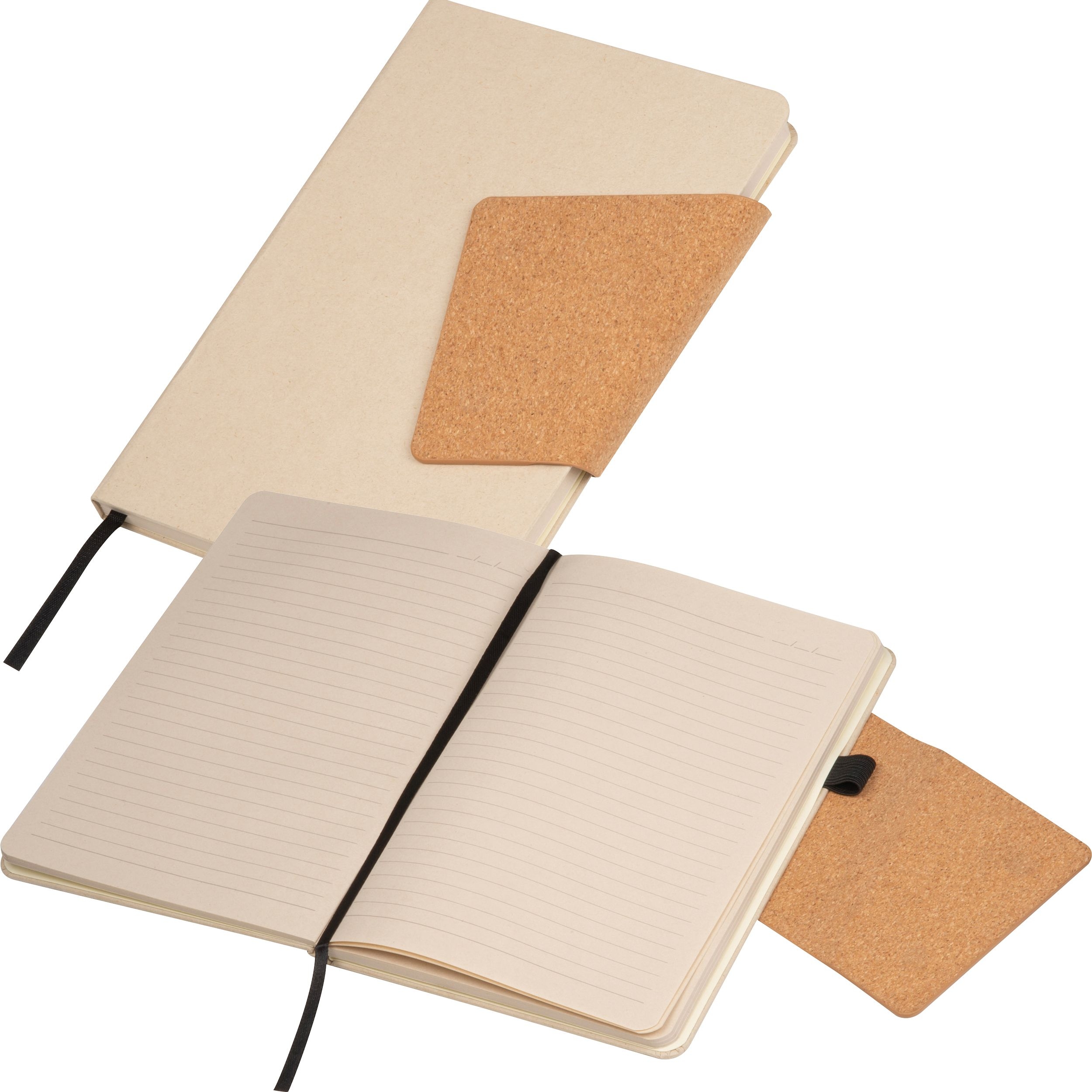 MA24765Notizbuch mit einem Einband aus recyceltem Milchkarton und Magnetverschluss