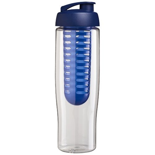 PF210041-2H2O Active® Tempo 700 ml Sportflasche mit Klappdeckel und Infusor_ transparent_blau