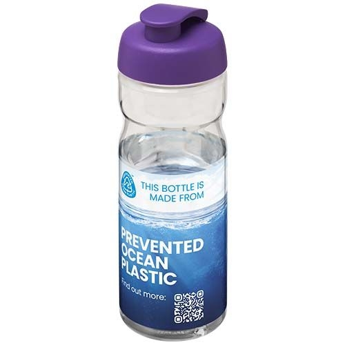 PF210097-30H2O Active® Eco Base 650 ml Sportflasche mit Klappdeckel_ transparent_lila