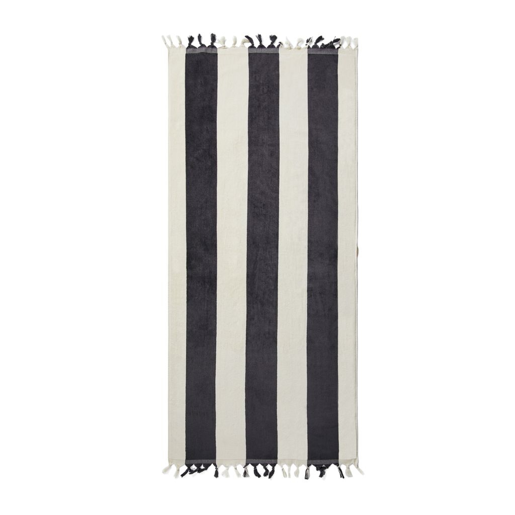 XDV806-2VINGA Valmer Strandtuch 450gr_m²_ schwarz