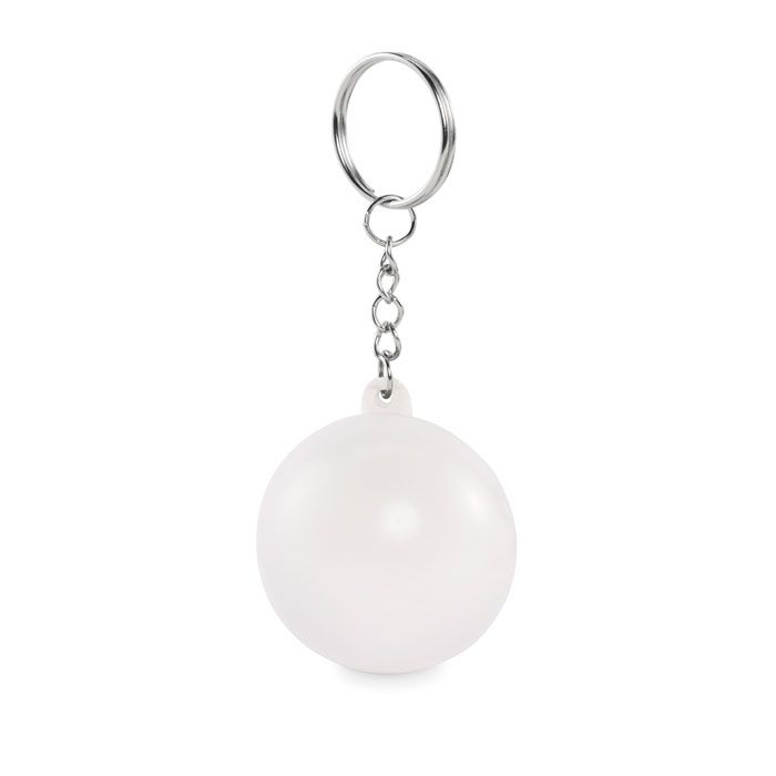 MO2454-06Cirkely Schluesselring Kugelform PU_ weiss