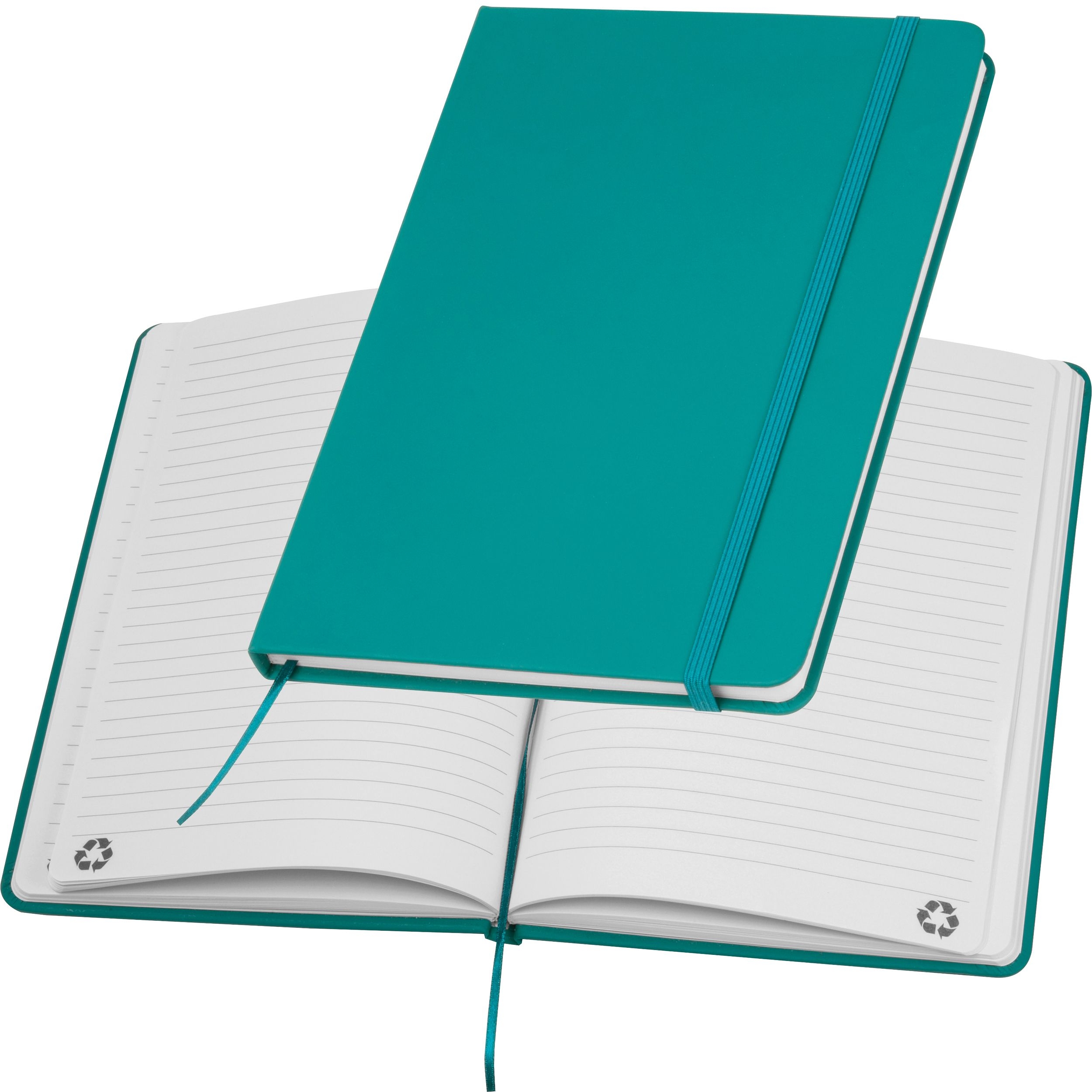 MA25261-14A5 Notizbuch aus Recyclingpapier _ tuerkis
