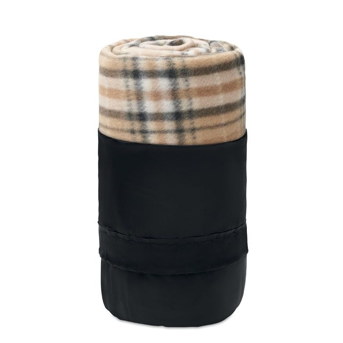 MO9936-13Dinara Rpet RPET Fleece-Reisedecke Karo_ Beige