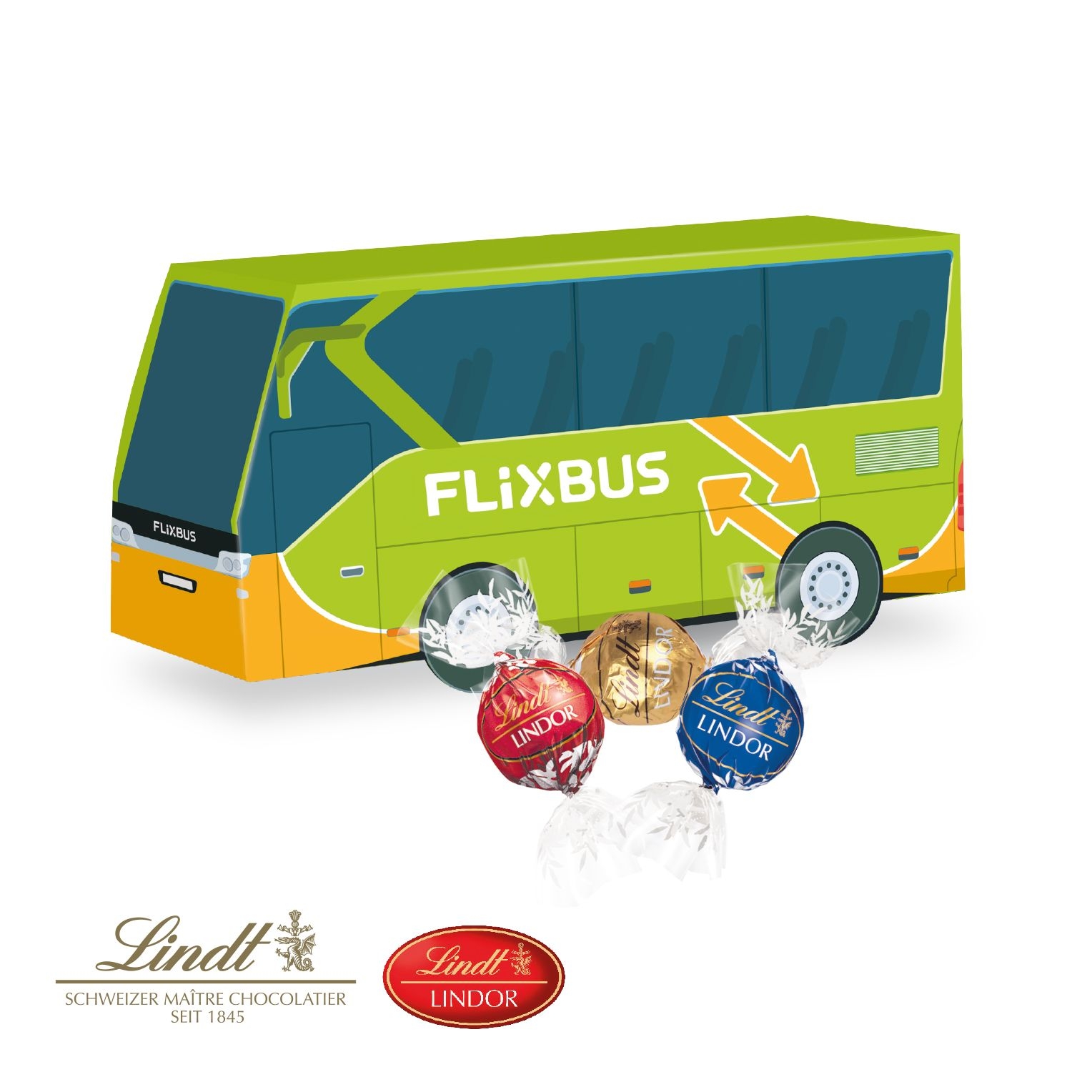 CD916953D Praesent Bus mit Lindt Lindor Pralinés