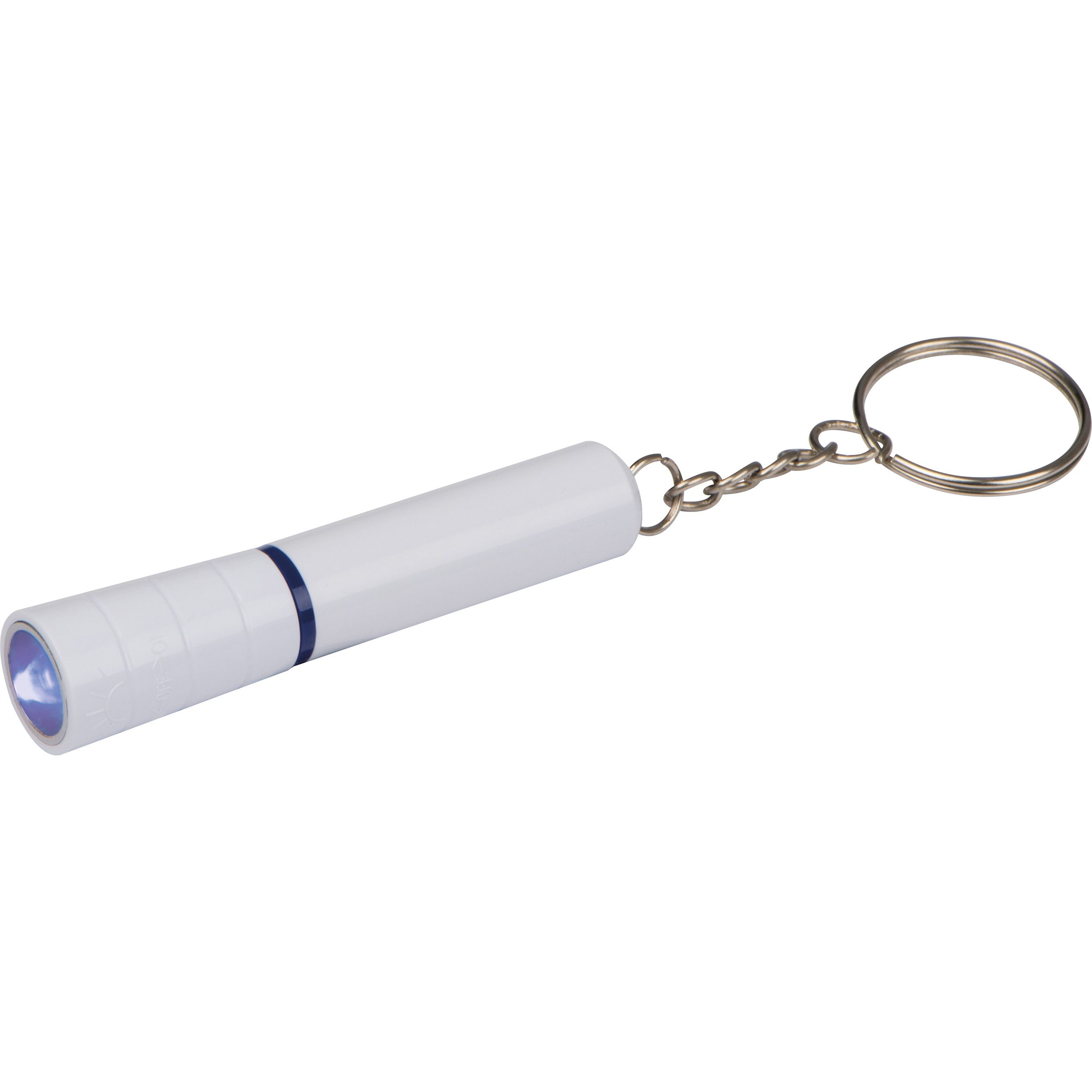 MA90737-06Taschenlaempchen als Schluesselanhaenger_ weiss