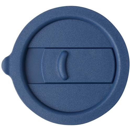 PF100808-2Java 330 ml Keramikbecher mit Silikonhuelle und Kunststoffdeckel_ blau