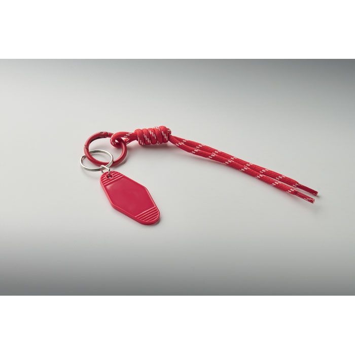 MO3167-05Keybraid Schluesselring mit Schnur_ rot