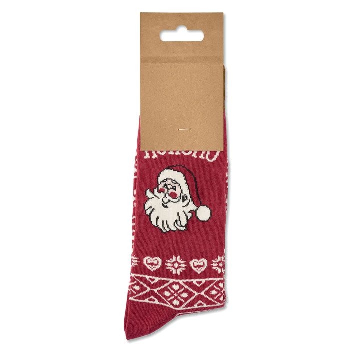 CX1575-02Soc Large Weihnachtssocken L_ bordeaux