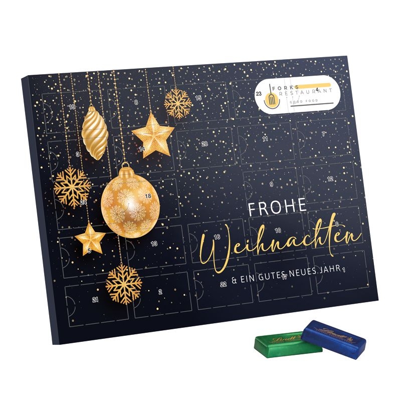 JG20201-1Premium Tisch Adventskalender Lindt_ Lindt Schokotaefelchen_ Motiv-Vorlage