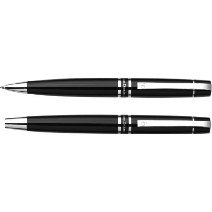 GI1058-01Charles Dickens® Schreibset aus Metall Santana_ Schwarz