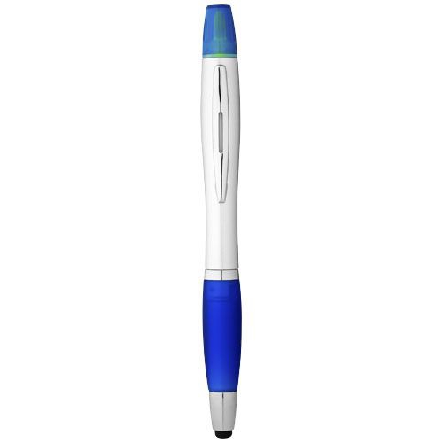 Nash Stylus Kugelschreiber und Marker, silber,royalblau