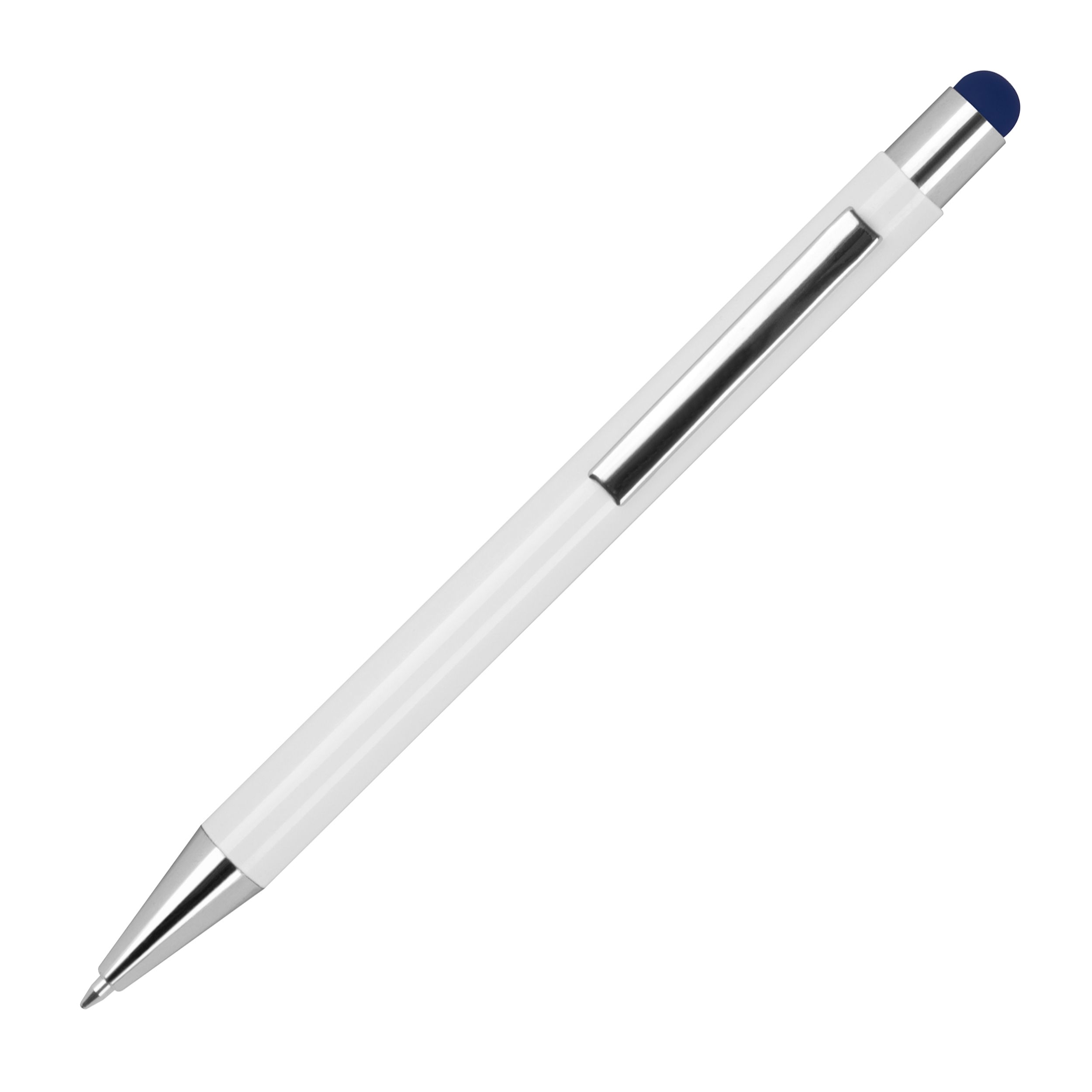 MA13238-44Kugelschreiber aus Aluminium mit gummierter Oberflaeche _ dunkelblau