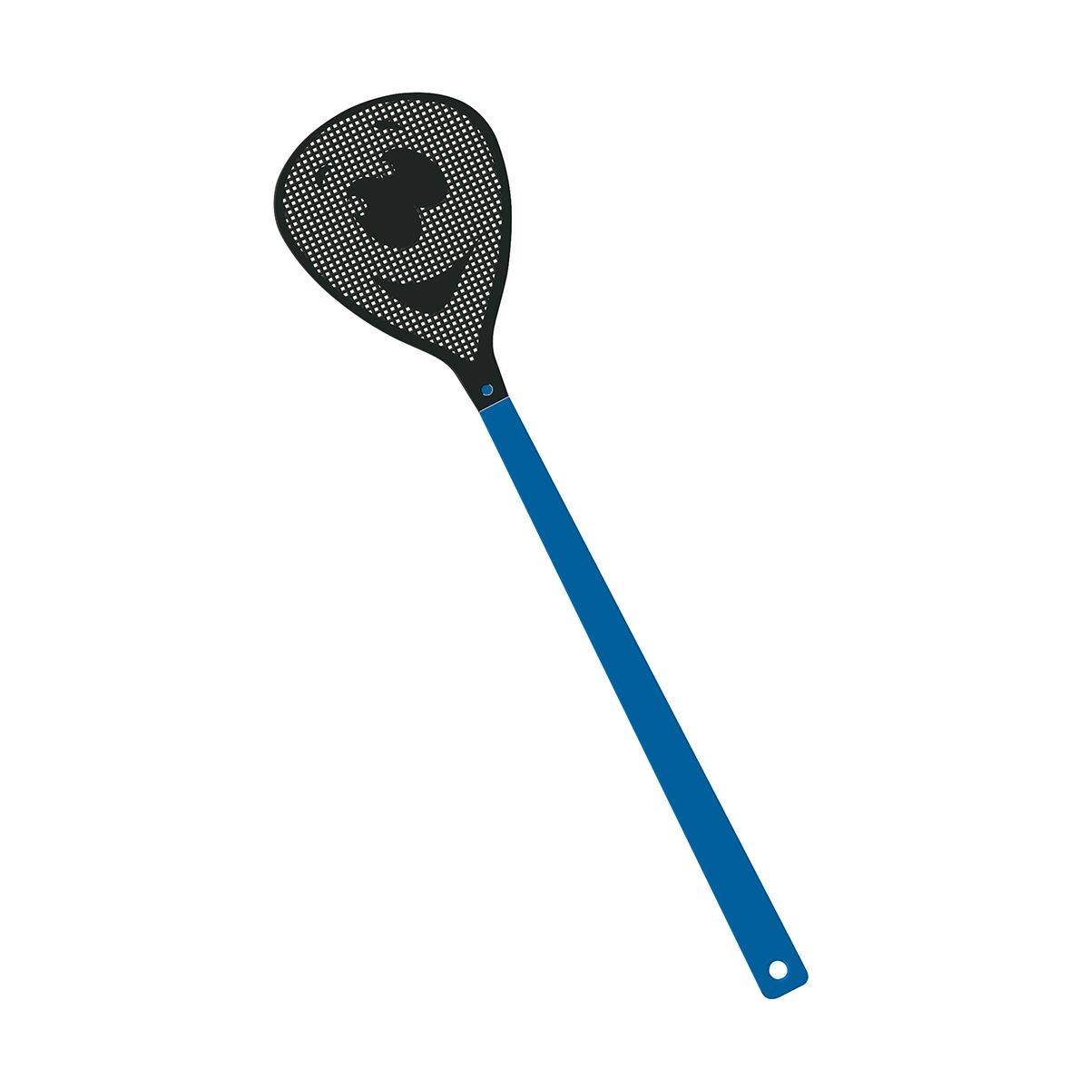 HE7852-3-6Fliegenklatsche _Gesicht_ blau_ schwarz HE7852-3-6Fliegenklatsche _Gesicht_ blau_ schwarz