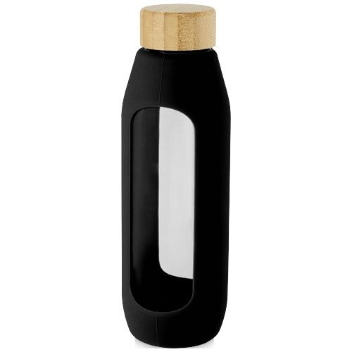 PF100666-4Tidan 600 ml Flasche aus Borosilikatglas mit Silikongriff_ schwarz