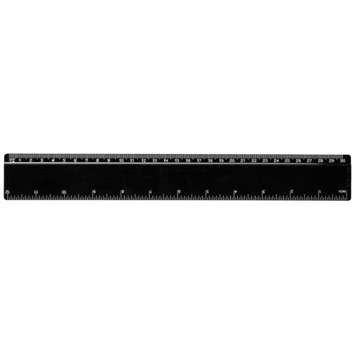PF210468-6Refari 30 cm Lineal aus recyceltem Kunststoff_ schwarz