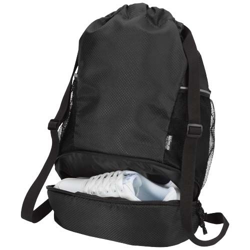 PF130099-3Nomad GRS-recycelter Sportbeutel mit Bodenfach 18 L_ schwarz