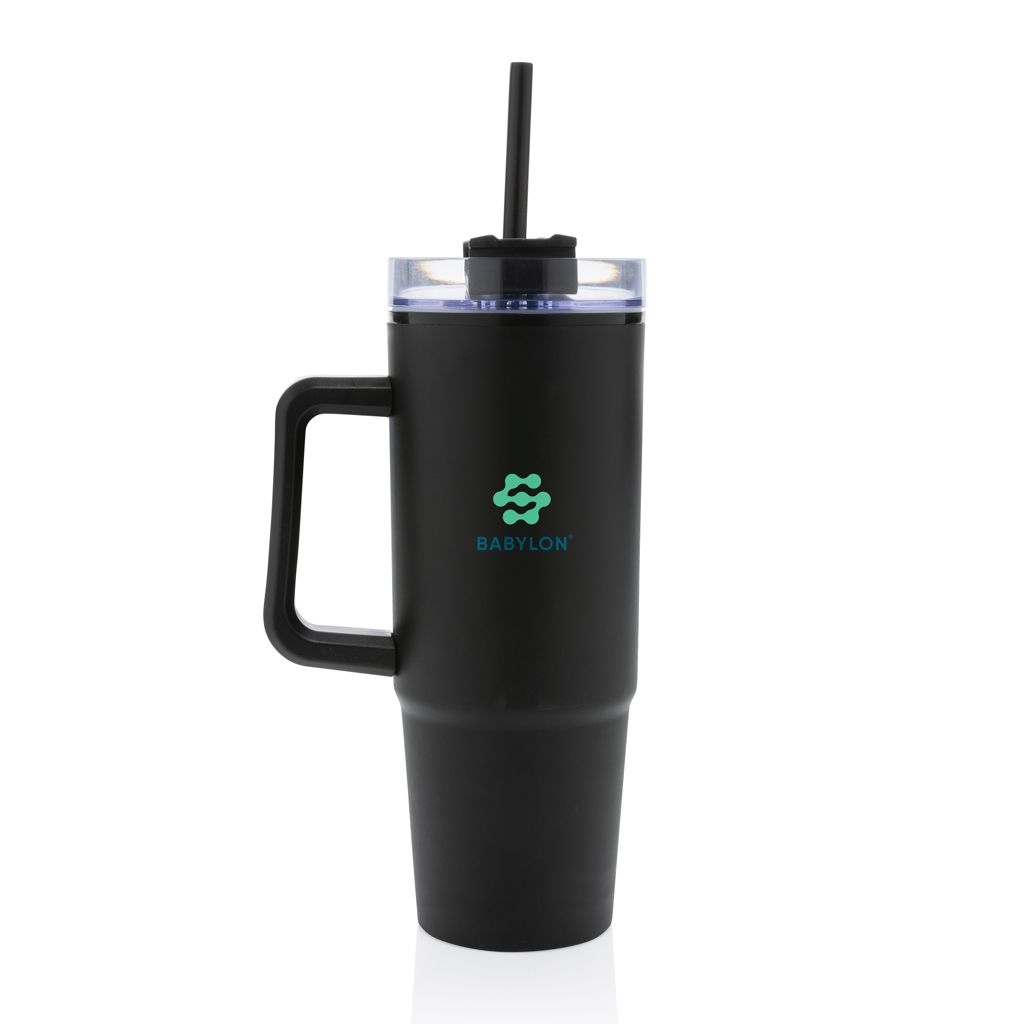 XDP437.10-1Tana Becher aus RCS recyceltem Kunststoff mit Griff 750ml_ schwarz