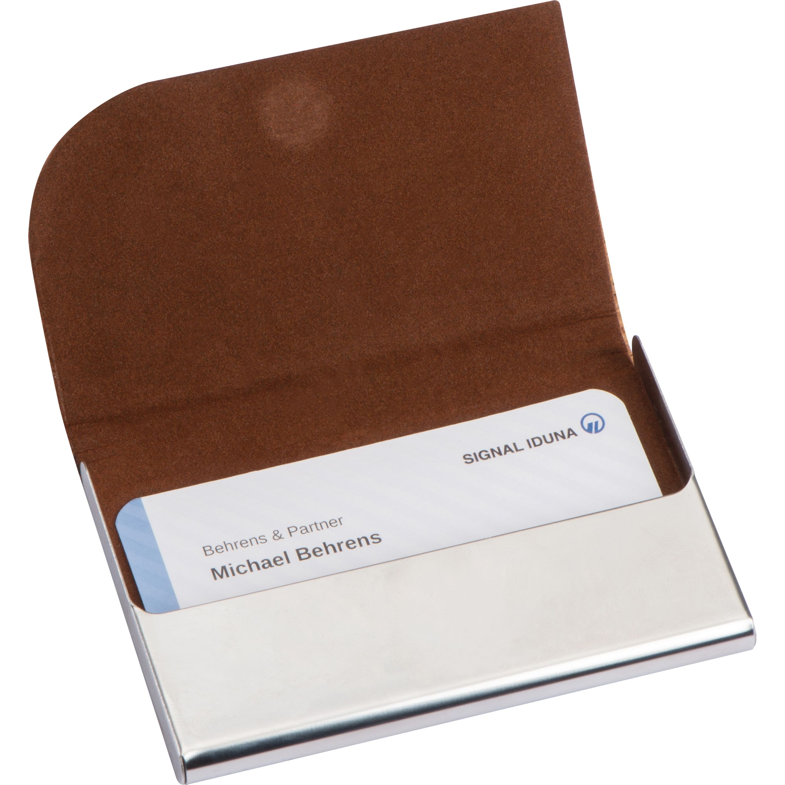 MA22266-13Visitenkarteneui aus Metall mit Korkdeckel ROBERTO_ beige