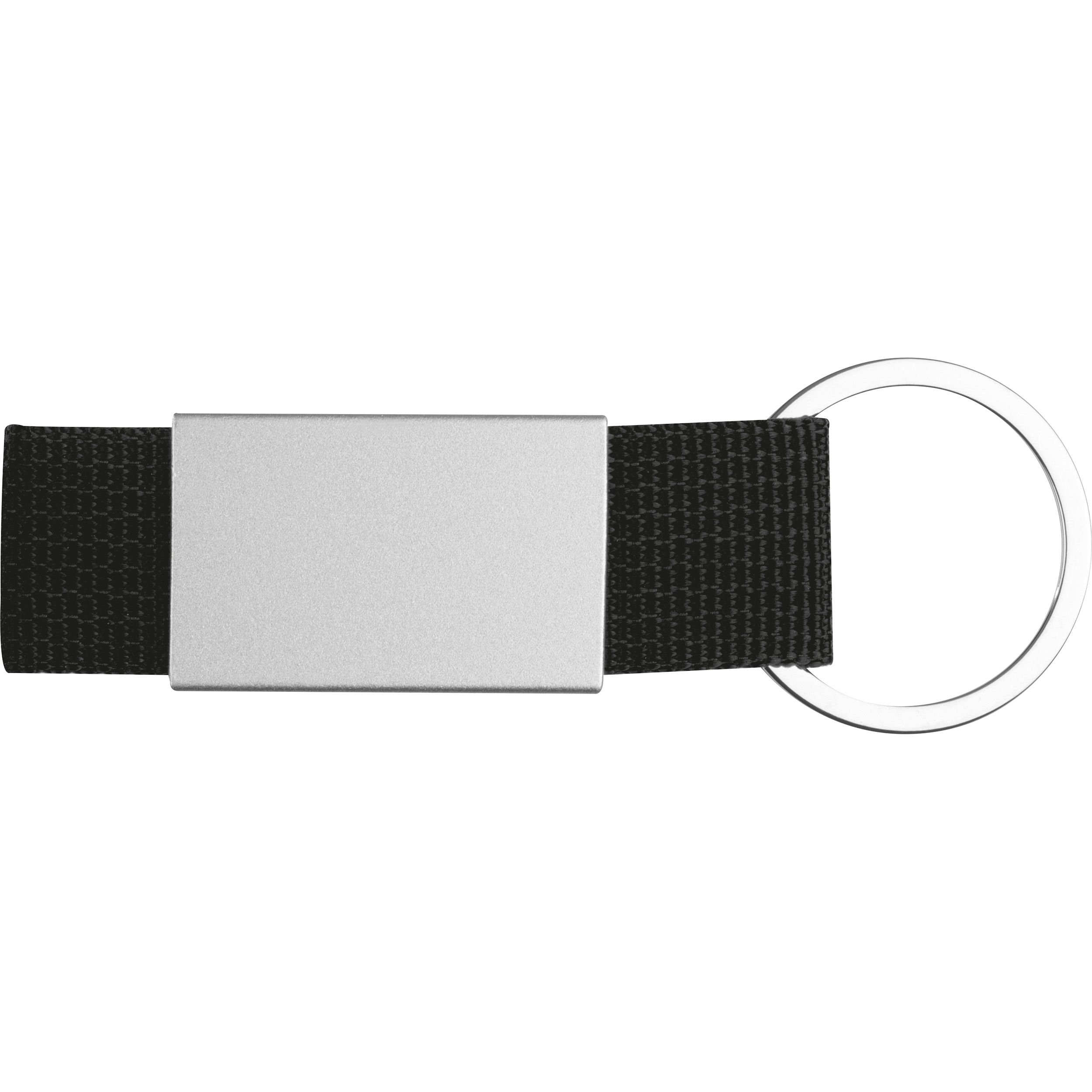 MA90957-03Schluesselanhaenger mit farbigem Stoffbaendchen_ schwarz
