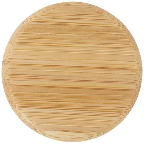 PF100830-2Lume 500 ml Flasche aus mattiertem Kalknatronglas mit Bambusdeckel  _ grau