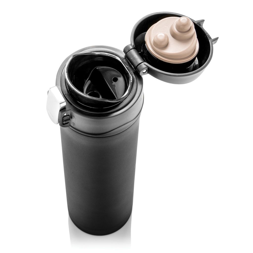 XDP435.50-1Easy Lock Vakuum-Flasche aus RCS recyceltem Stahl_ schwarz