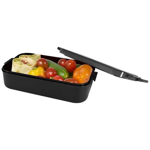 PF113420-4Snappy 1000 ml Lunchbox und Besteckset_ schwarz