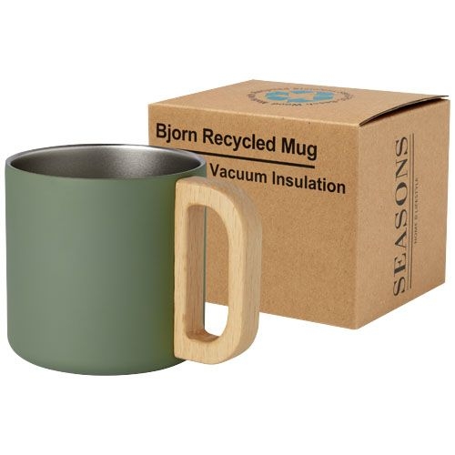 PF100740-3Bjorn RCS-zertifizierter Becher aus recyceltem Edelstahl mit Kupfer-Vakuumisolierung_ 360 ml_ heathe