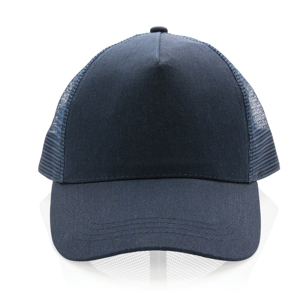 XDP453.35-9Impact AWARE™ 190gr Brushed rCotton 5 Panel Trucker-Cap_ navy blau