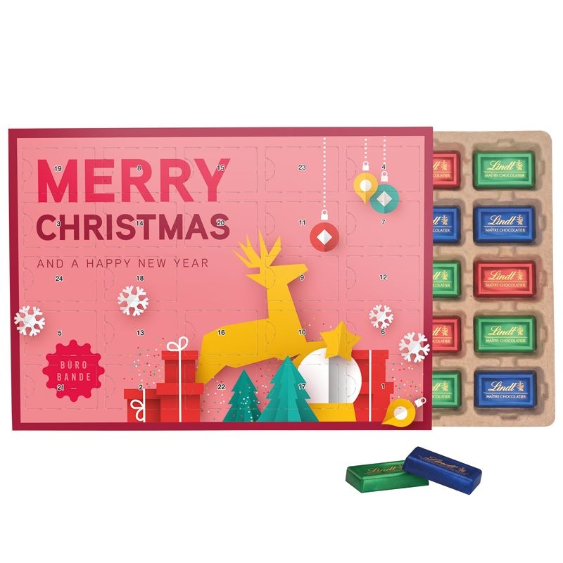 JG20199Premium Tisch Adventskalender Eco Lindt