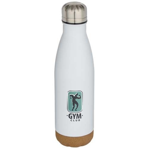 PF100892-4Cove 500 ml doppelwandige_ vakuumisolierte Trinkflasche aus Edelstahl mit Korkdetails_ weiss