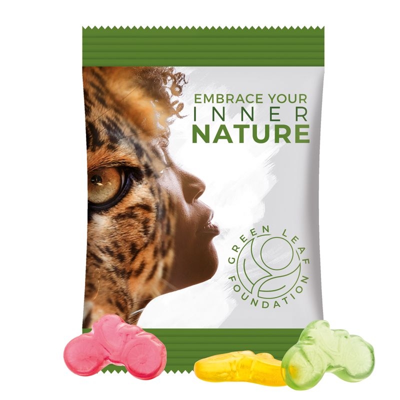 JG10062-17Minituete 15 g Trolli Fruchtgummi Standardformen_ Fahrrad_ weisse Folie