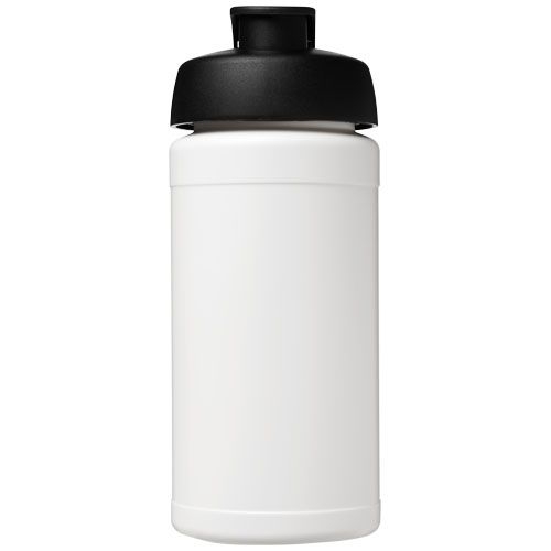 PF210068-1Baseline® Plus 500 ml Sportflasche mit Klappdeckel_ weiss_schwarz