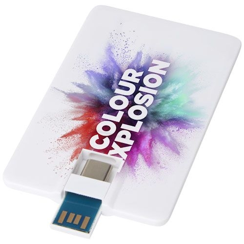 PF123750-1Duo slim 64 GB USB-Stick mit Typ-C und USB-A 3.0_ weiss_ 64 GB