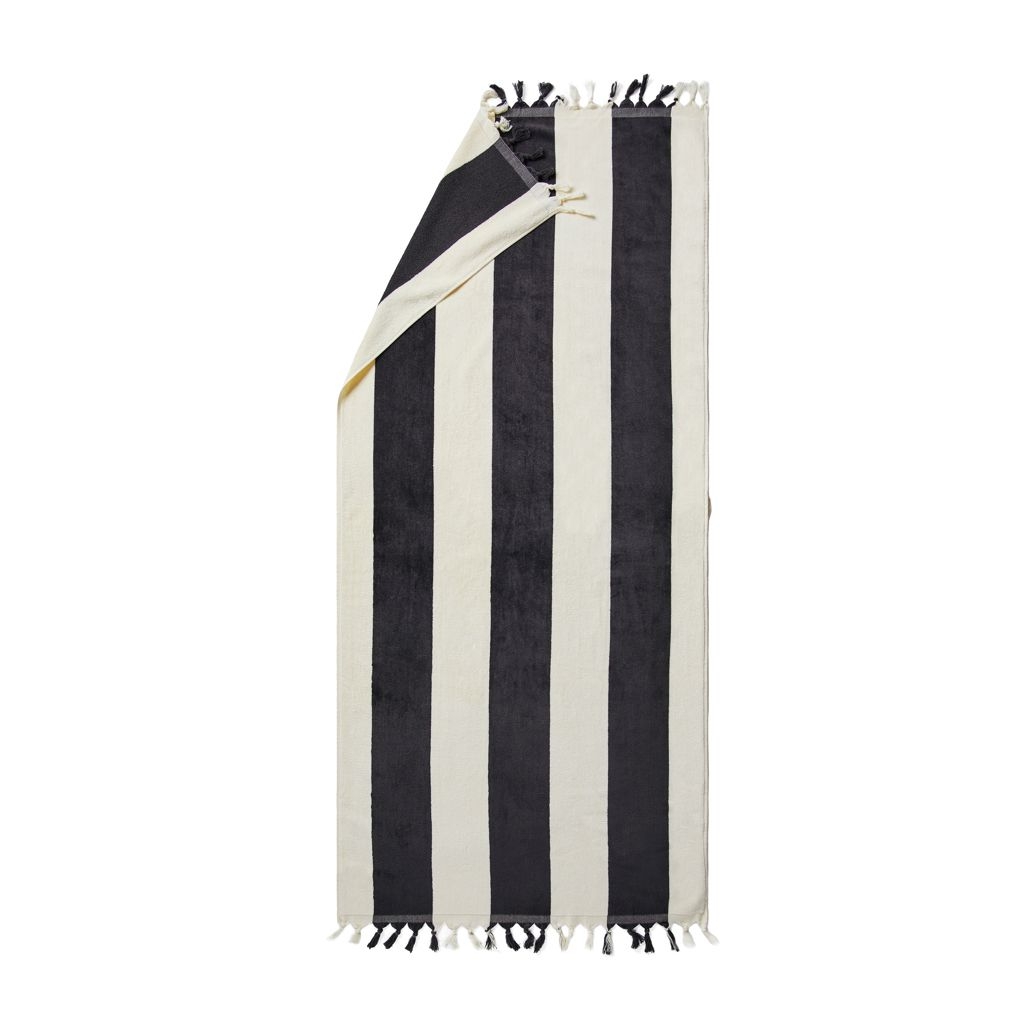 XDV806-2VINGA Valmer Strandtuch 450gr_m²_ schwarz