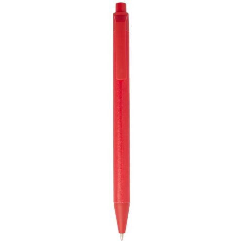 Chartik Kugelschreiber aus recyceltem Papier mit matter Oberfläche, einfarbig, rot