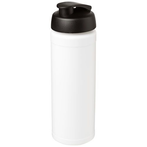 PF210074-1Baseline® Plus grip 750 ml Sportflasche mit Klappdeckel_ weiss_schwarz PF210074-1Baseline® Plus grip 750 ml Sportflasche mit Klappdeckel_ weiss_schwarz